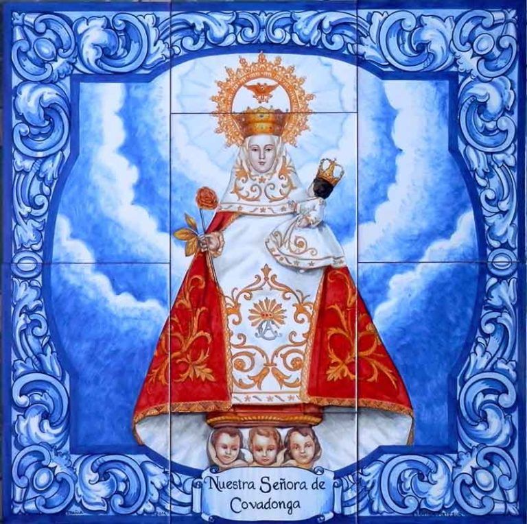 Azulejos sevillanos artesanos pintados a mano - Cerámicas Artesur - Virgen - 5