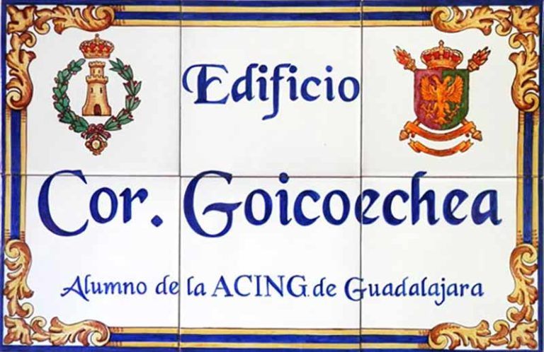 Azulejos sevillanos artesanos pintados a mano - Cerámicas Artesur - Rótulo -2