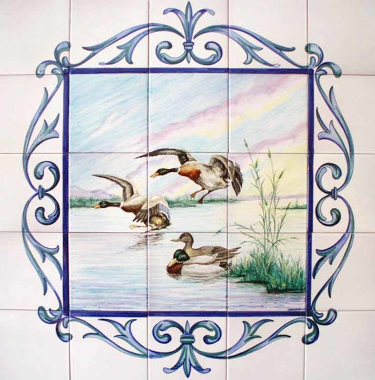 Azulejos sevillanos artesanos pintados a mano - Cerámicas Artesur - Animales - 1