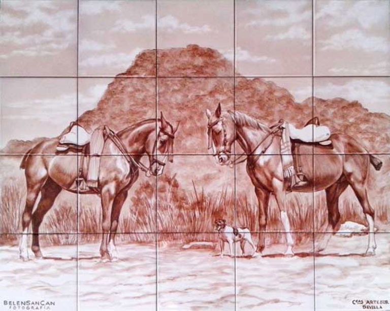 Azulejos sevillanos artesanos pintados a mano - Cerámicas Artesur - Animales - 9