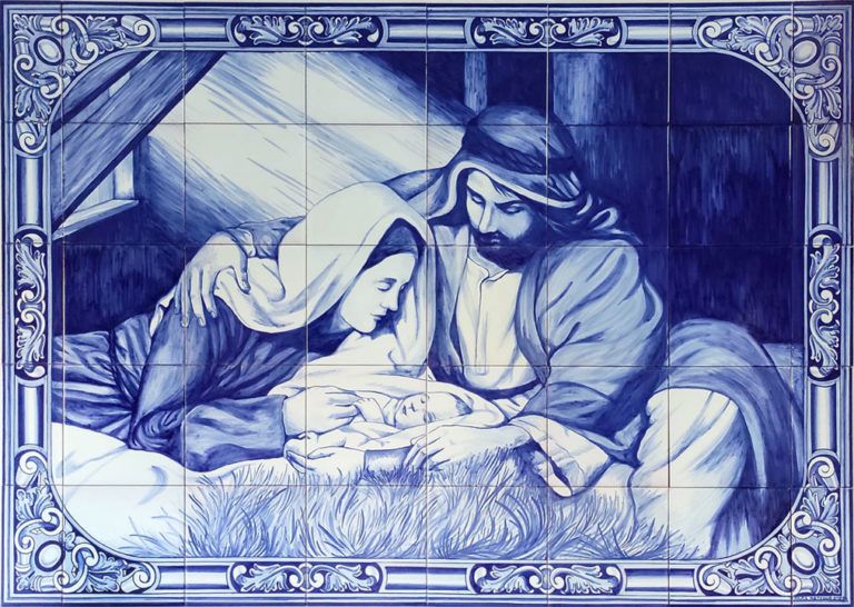 Azulejos sevillanos artesanos pintados a mano - Cerámicas Artesur - Sagrada Familia