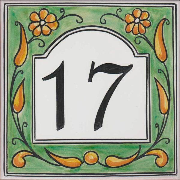 Azulejos artesanos pintados a mano en el estilo sevillano - Cerámicas Artesur - Azulejos - Ref-044-V