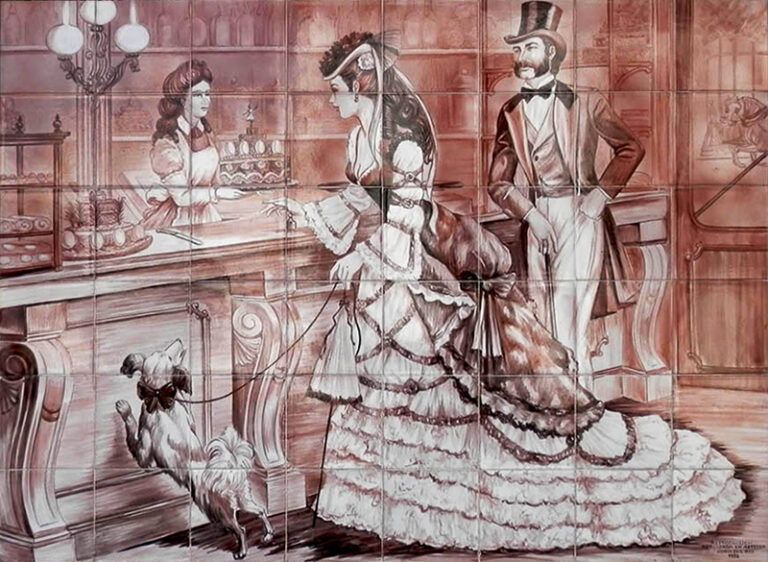 La pastelería- reproducción en azulejos de la ilustración de Emilio Freixas- Cerámicas Artesur- 81815