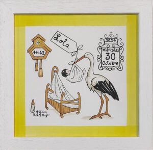 Azulejo recuerdo de nacimiento - Natalicio - Cerámicas Artesur- Unisex-8718