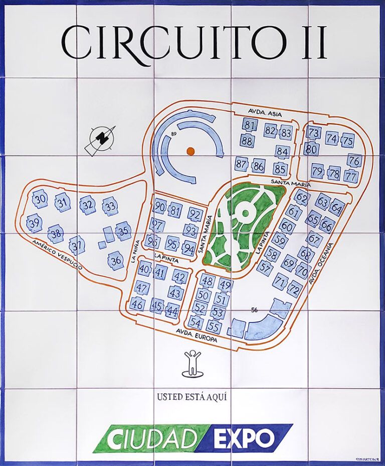 Plano de localización en azulejos para exterior- Cerámicas Artesur-