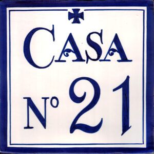 Azulejo con Número de casa Ref-019