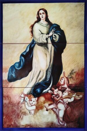 Inmaculada Concepcion en color- Azulejos calcográficos- Cerámicas Artesur- 879464