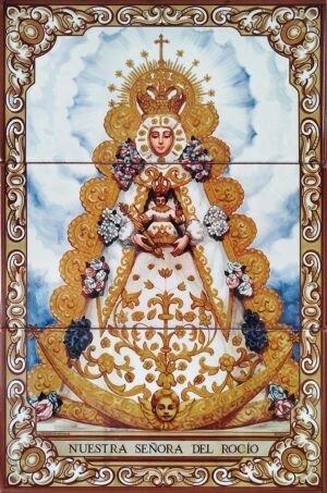 Virgen del Rocío en color- Azulejos calcográficos- Cerámicas Artesur- 82550